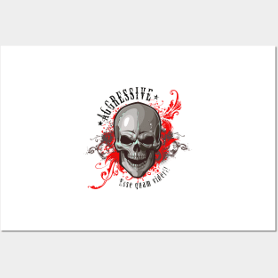 Aggressive skull Posters and Art